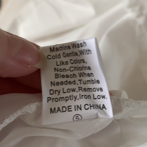 White Polka Dot Off The Shoulder Top - Picture 5 of 5